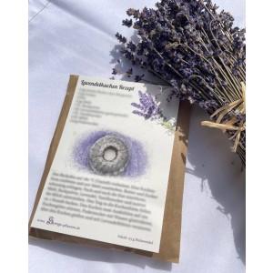 Lavendelkuchen Rezeptkarte mit Bio-Lavendelblüten (25 g)